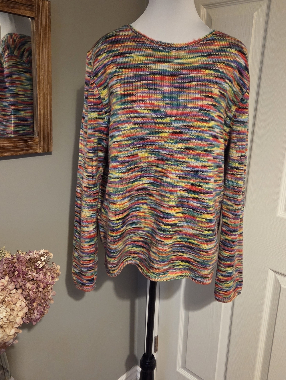 Multicolor Striped Knit Sweater - Vibrant Mixed Colors